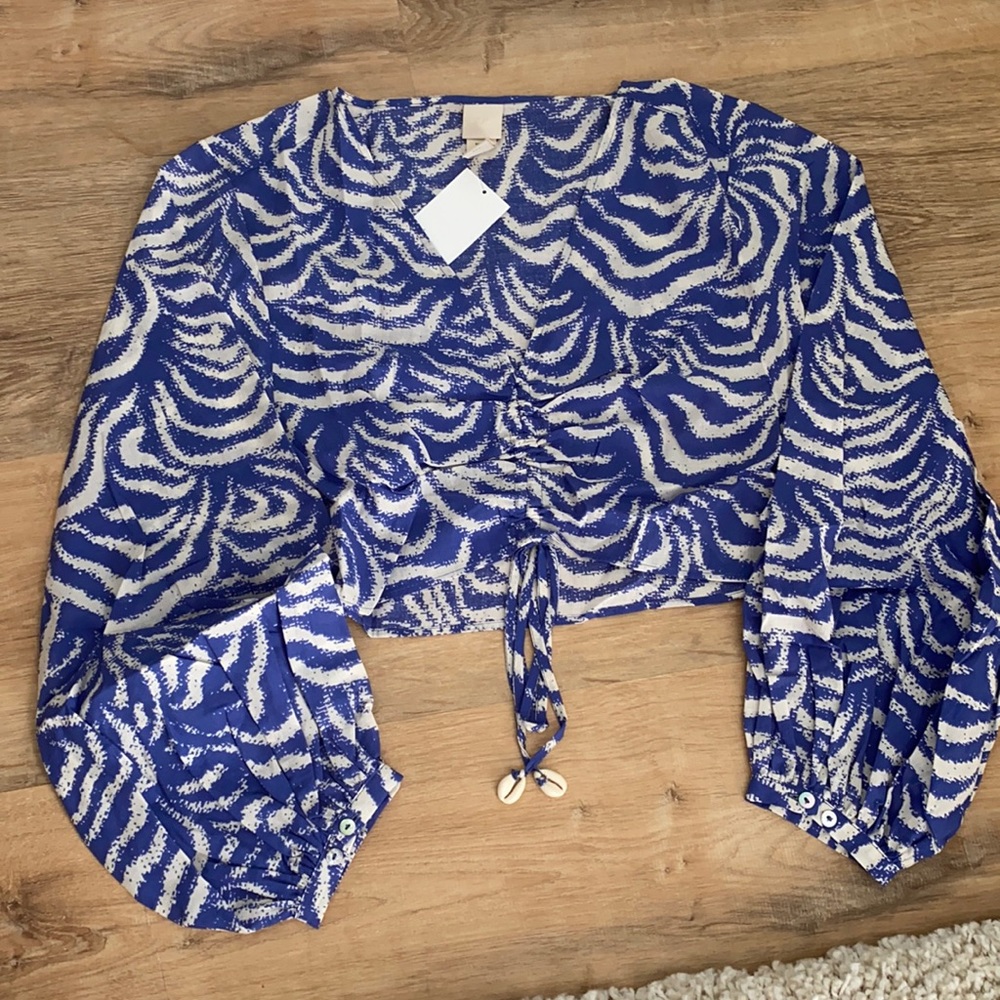 H&M Crop Print Top Sz Small